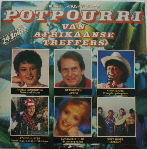 POTPOURRI VAN AFRIKAANSE TREFFERS -- 24 SNITTE --VERSKEIE -- AFRIKAANS DOUBLE VINYL LP RECORD