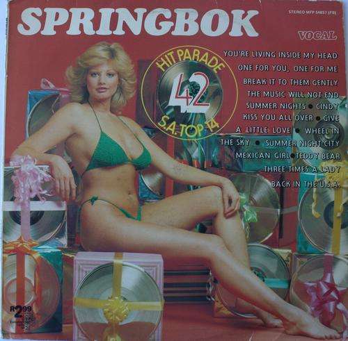 SPRINGBOK HIT PARADE VOL: 42 -- VINYL LP RECORD