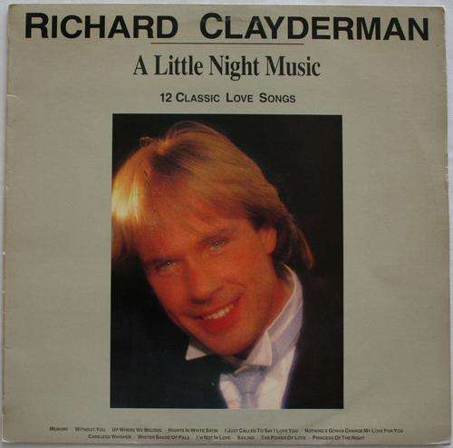 RICHARD CLAYDERMAN -- A LITTLE NIGHT MUSIC -- VINYL LP RECORD
