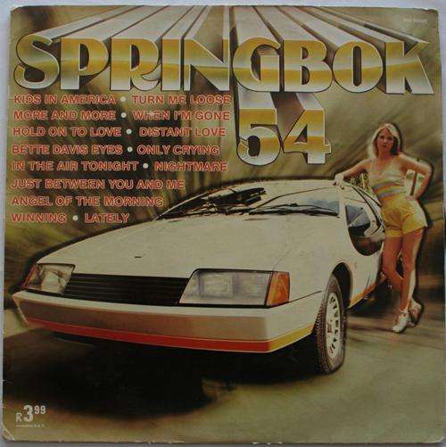 SPRINGBOK HIT PARADE VOL: 54 -- VINYL LP RECORD
