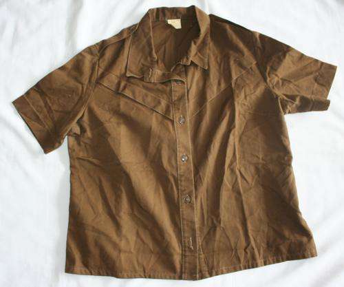SADF NUTRIA BROWN LADIES SHIRT- BLOUSE -- SIZE: 107cm BUST - AS USED IN BUSH WAR