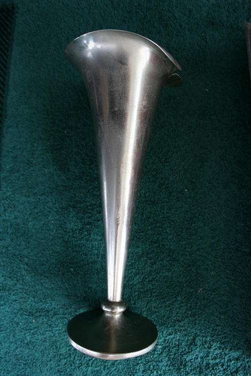 SILVER PLATED LILY-SHAPED VASE