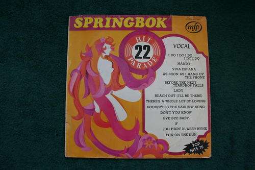 SPRINGBOK HIT PARADE VOL:  22 -- VINYL LP RECORD