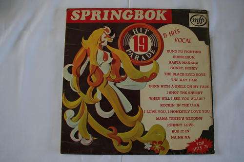SPRINGBOK HIT PARADE VOL: 19 -- VINYL LP RECORD