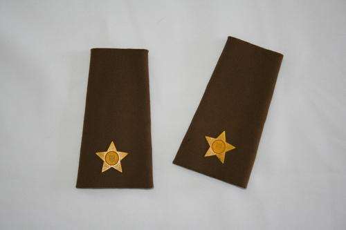 SADF -- 2nd LIEUTENANT NUTRIA RUBBER RANK EPAULETTES-- BUSH WAR ERA