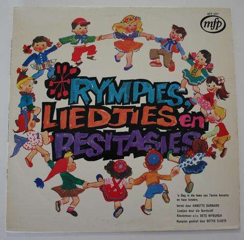 LIEDJIES RYMPIES EN RESITASIES-- TANNIE ANNETTE BARNARD -- KIDDIES VINYL LP RECORDS