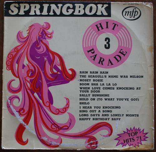 SPRINGBOK HIT PARADE VOL:  3 -- VINYL LP RECORD
