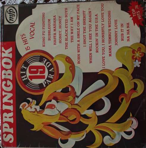 SPRINGBOK HIT PARADE VOL: 19 -- VINYL LP RECORD