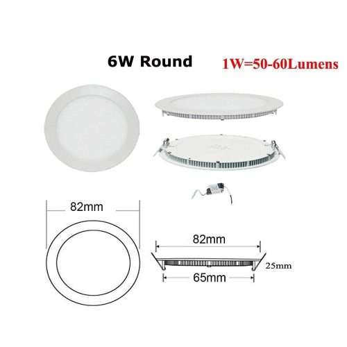 Panel Recessed Ceiling Lamp Down Light 6W