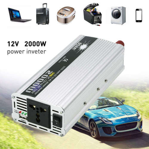 2000W Inverter Car Battery Converter with USB Mobile Phone Charging Port