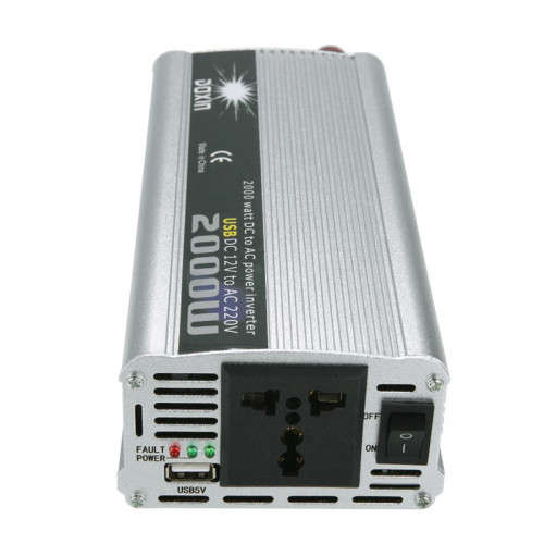 2000W Inverter Car Battery Converter with USB Mobile Phone Charging Port