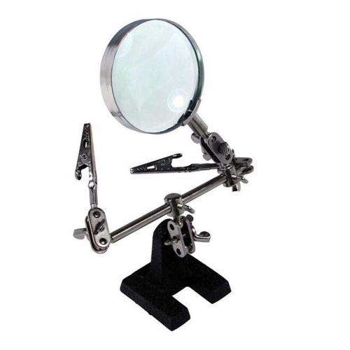 Welding Third Hand Help Stand Iron Magnifying Tool Hand Magnifying Glass Holder