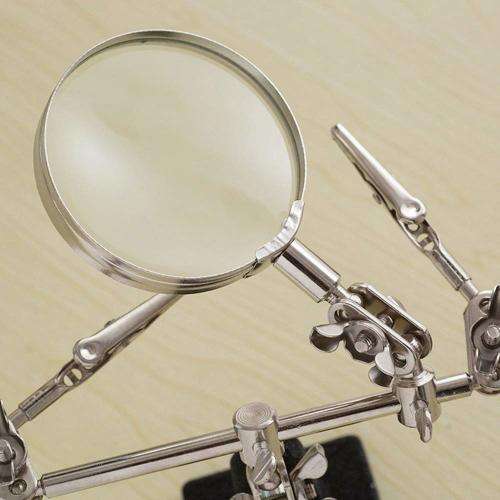 Welding Third Hand Help Stand Iron Magnifying Tool Hand Magnifying Glass Holder