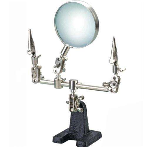 Welding Third Hand Help Stand Iron Magnifying Tool Hand Magnifying Glass Holder