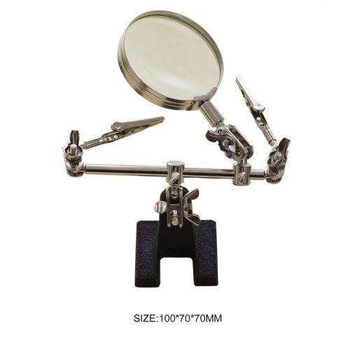 Welding Third Hand Help Stand Iron Magnifying Tool Hand Magnifying Glass Holder