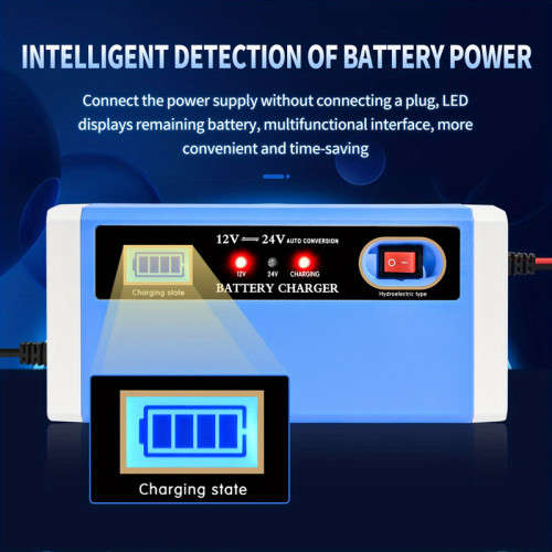 Car Battery Charger 12V and 24V Fully Automatic Smart Battery Maintenance Lead Acid Battery