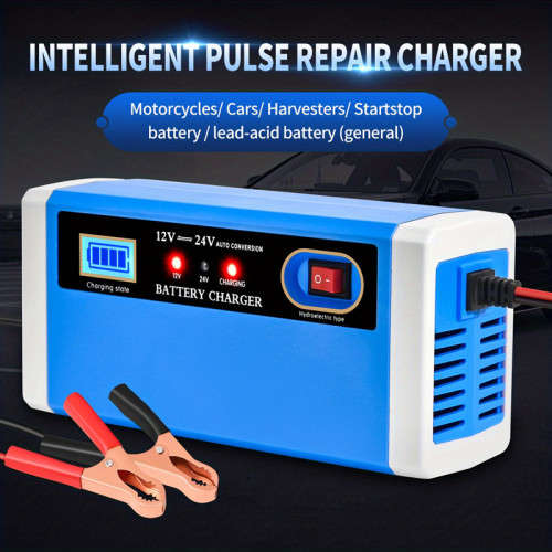 Car Battery Charger 12V and 24V Fully Automatic Smart Battery Maintenance Lead Acid Battery