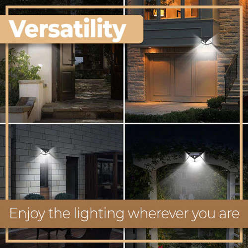100 LED Outdoor Solar Light Wall Light Waterproof with PIR Motion Sensor