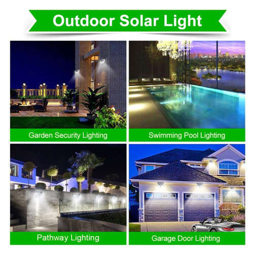 100 LED Outdoor Solar Light Wall Light Waterproof with PIR Motion Sensor