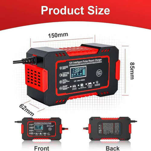 12V 6A Smart Charger Works With Most Types Of Lead-Acid Batteries, Requires Ac Connection