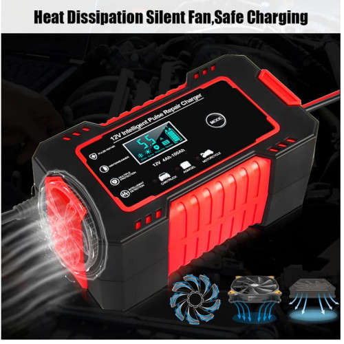 12V 6A Smart Charger Works With Most Types Of Lead-Acid Batteries, Requires Ac Connection