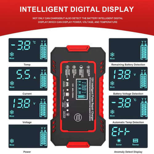 12V 6A Smart Charger Works With Most Types Of Lead-Acid Batteries, Requires Ac Connection
