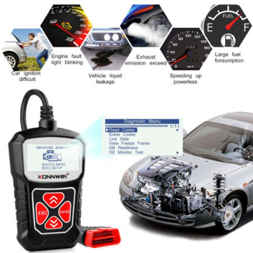KW 310 OBD2 Car Diagnostic Scanner Universal OBD Analyzer Reads And Displays Live Data Stream