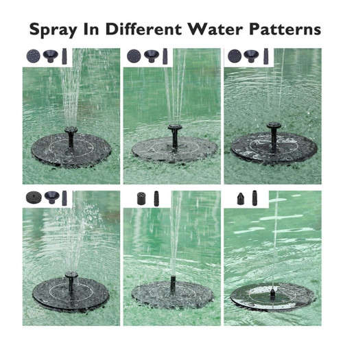 Floating Solar Fountain Pump Suitable For Bird Bath, Small Pond, Aquarium And Garden Decoration