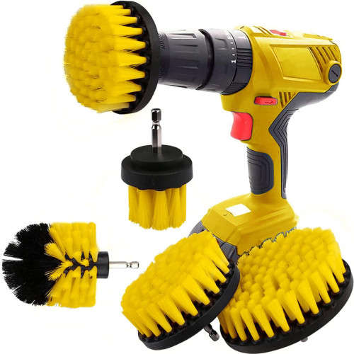 Drill Brush Set Floor Scrubbing Brush Is Suitable For / Car / Carpet / Deck Tile / Bathroom Cleaning
