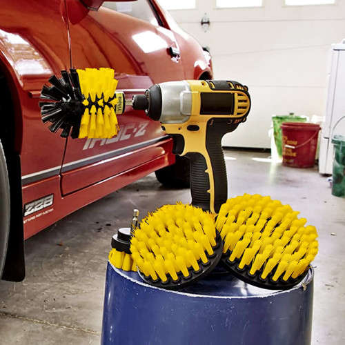 Drill Brush Set Floor Scrubbing Brush Is Suitable For / Car / Carpet / Deck Tile / Bathroom Cleaning