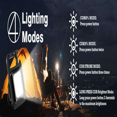 Mini LED Flashlight Keychain, Usb Charging, Small Outdoor Camping Light, Bottle Opener