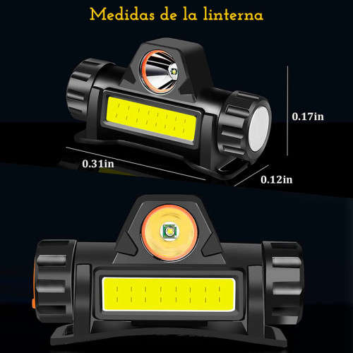 USB Rechargeable LED Headlight, Waterproof Portable Spotlight, Outdoor Or, Fishing, Patrol