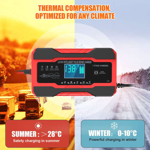 Battery Charger 10R 12V And 24V Fully Automatic Smart Car Battery Charger, Battery Maintainer