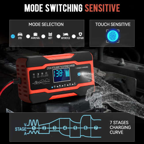 Battery Charger 10R 12V And 24V Fully Automatic Smart Car Battery Charger, Battery Maintainer