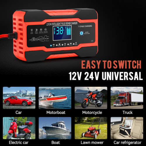 Battery Charger 10R 12V And 24V Fully Automatic Smart Car Battery Charger, Battery Maintainer