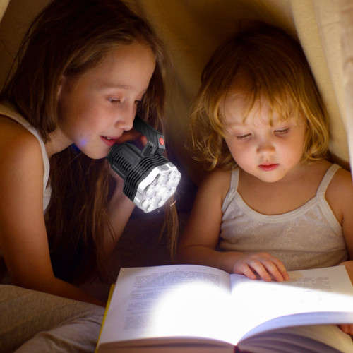 LED flashlight 13 light sources rechargeable portable searchlight outdoor camping light