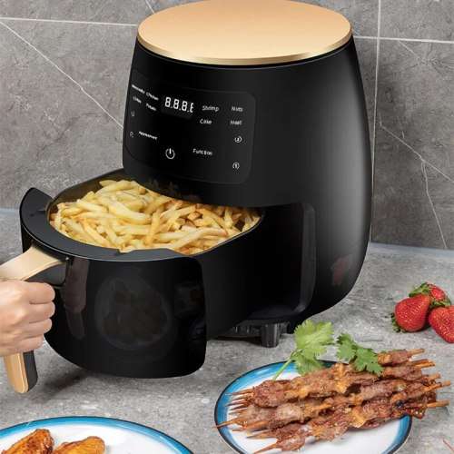 4.5L Digital Air Fryer Non-Slip Handle Touch Screen Black