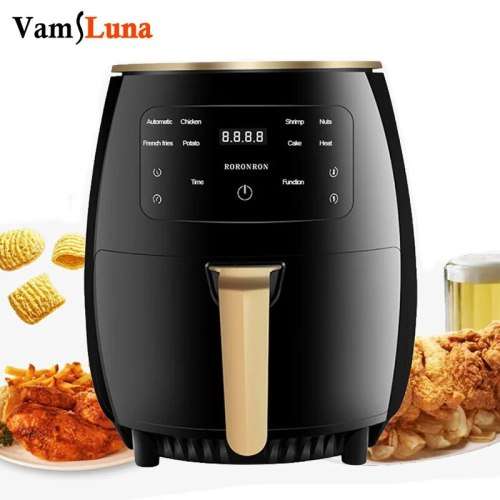 4.5L Digital Air Fryer Non-Slip Handle Touch Screen Black