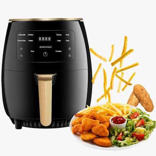 4.5L Digital Air Fryer Non-Slip Handle Touch Screen Black