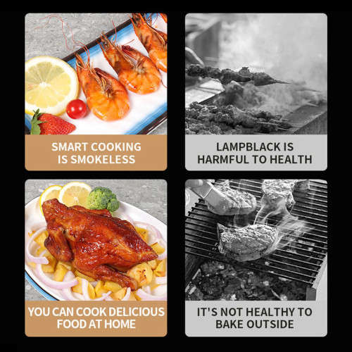 4.5L Digital Air Fryer Non-Slip Handle Touch Screen Black