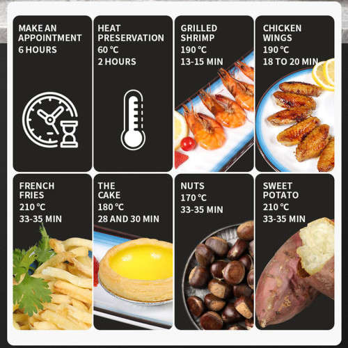 4.5L Digital Air Fryer Non-Slip Handle Touch Screen Black