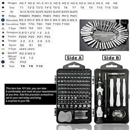 Precision Screwdriver Set Rust-Resistant 117 Pieces Multiple Sizes Suitable For Computer Watches