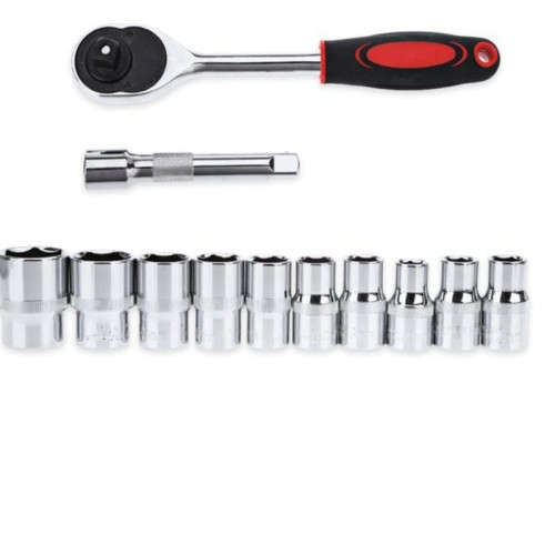 46 Pieces Car Repair Socket Tool Ratchet Wrench Combination Tool Kit Car