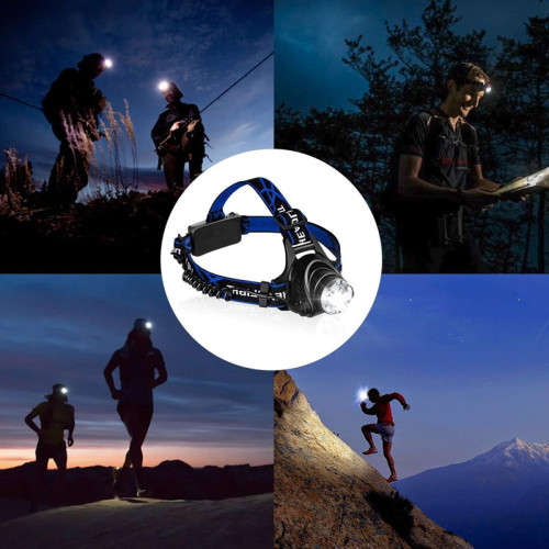 LED Waterproof Rechargeable Headlamp Outdoor Night Fishing Patrol Camping