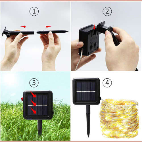 LED Solar Light With Replaceable Batteries Waterproof Garden Patio Wedding Christmas Decoration