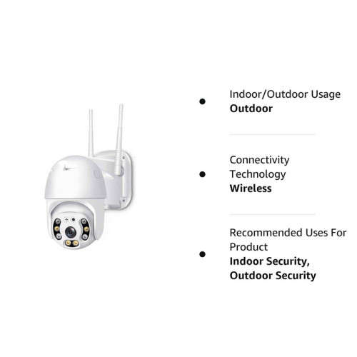 WiFi Surveillance Camera Two-Way Audio Motion Detection Best Night Vision Waterproof Voice Alert