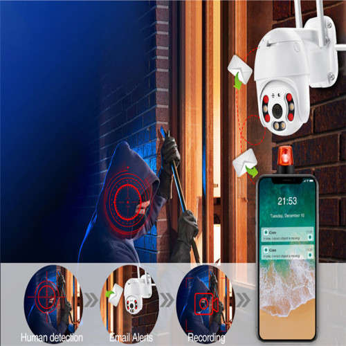 WiFi Surveillance Camera Two-Way Audio Motion Detection Best Night Vision Waterproof Voice Alert