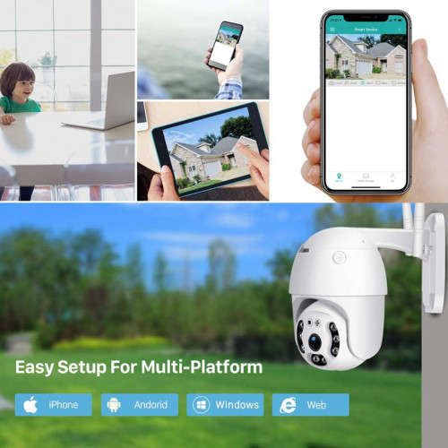 WiFi Surveillance Camera Two-Way Audio Motion Detection Best Night Vision Waterproof Voice Alert