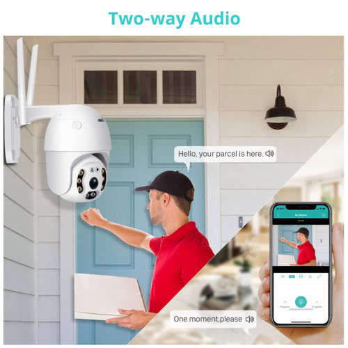 WiFi Surveillance Camera Two-Way Audio Motion Detection Best Night Vision Waterproof Voice Alert