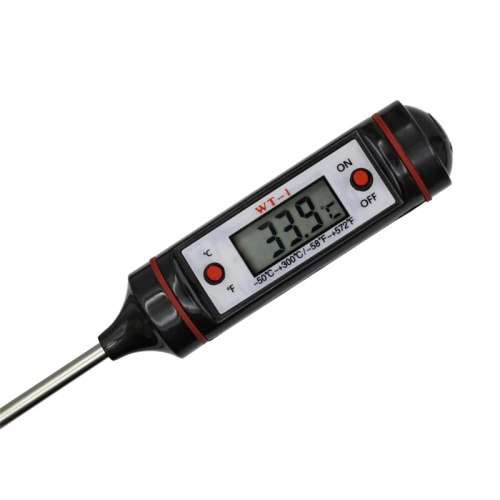 Kitchen Food Thermometer Stainless Steel Sensor Probe With Digital Temperature Display